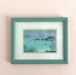 Vintage 1980s Diana Higginbotham Signed Bermuda Print Framed Watercolor Coastal